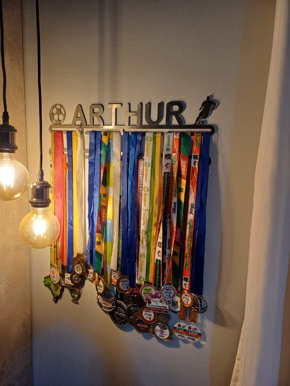 Porta Medalhas Personalizado de Futebol