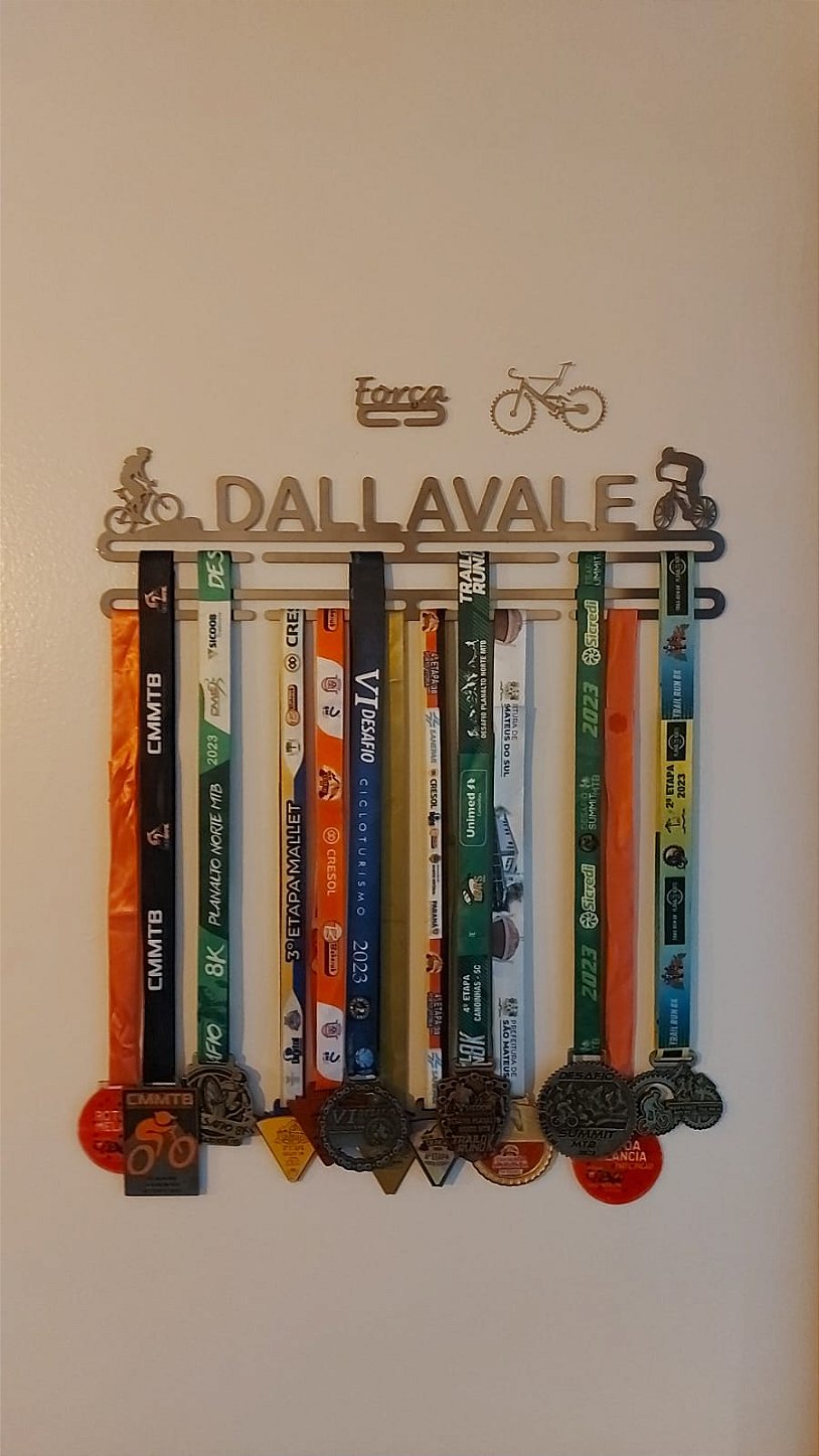 Porta Medalhas Personalizado de Mountain Bike