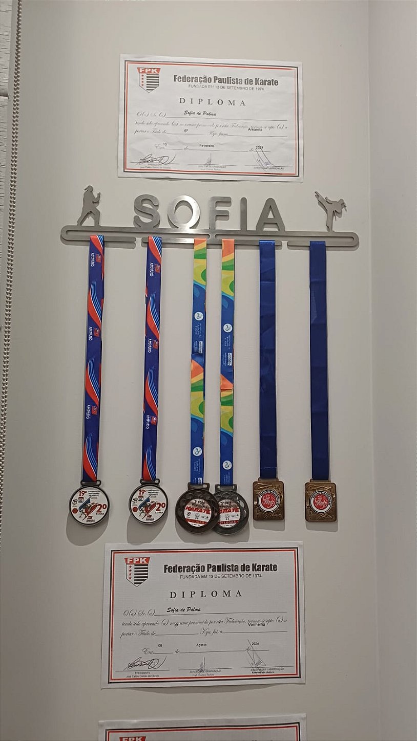 Porta Medalhas Personalizado Com o Nome