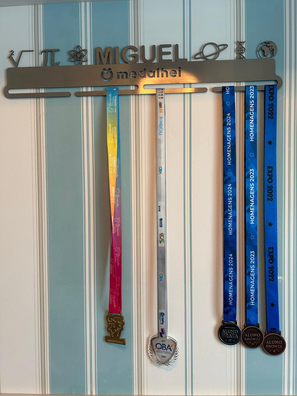 Porta Medalhas Personalizado Com o Nome
