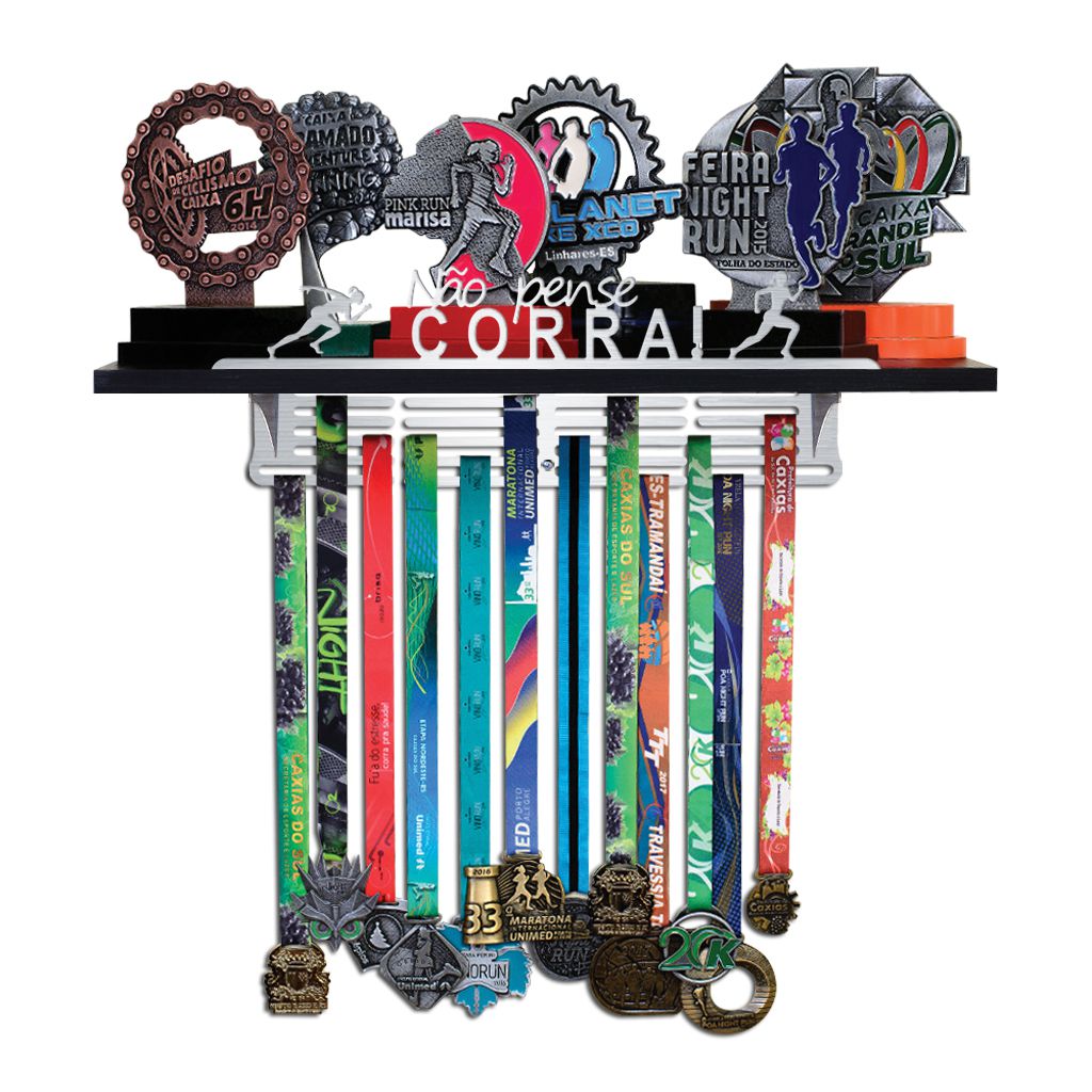 Porta Troféus e Medalhas Corrida - Não Pense, Corra !