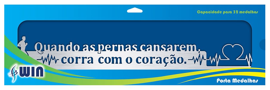 Porta Medalhas Corrida - Quando as Pernas Cansarem, Corra com o Coração.