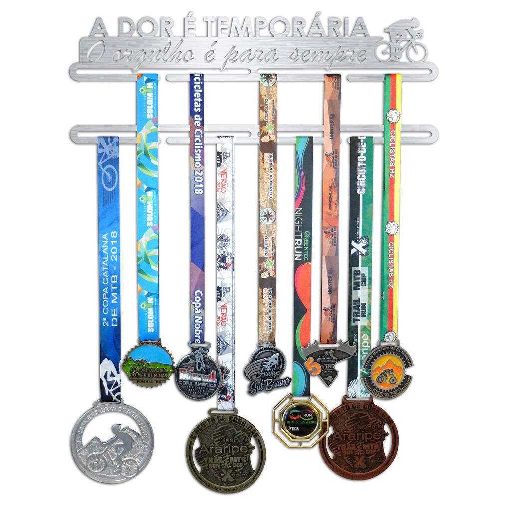 Porta Medalhas Ciclismo - A dor é temporária, O orgulho é para sempre