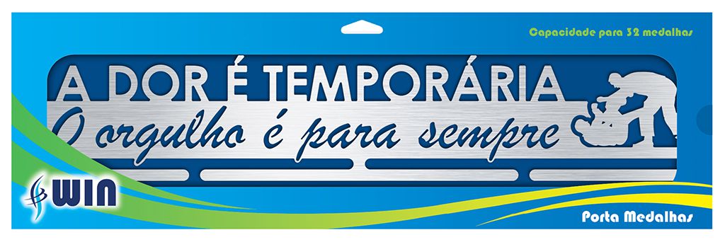 Porta Medalhas Jiu Jitsu - A dor é temporária, O orgulho é para sempre