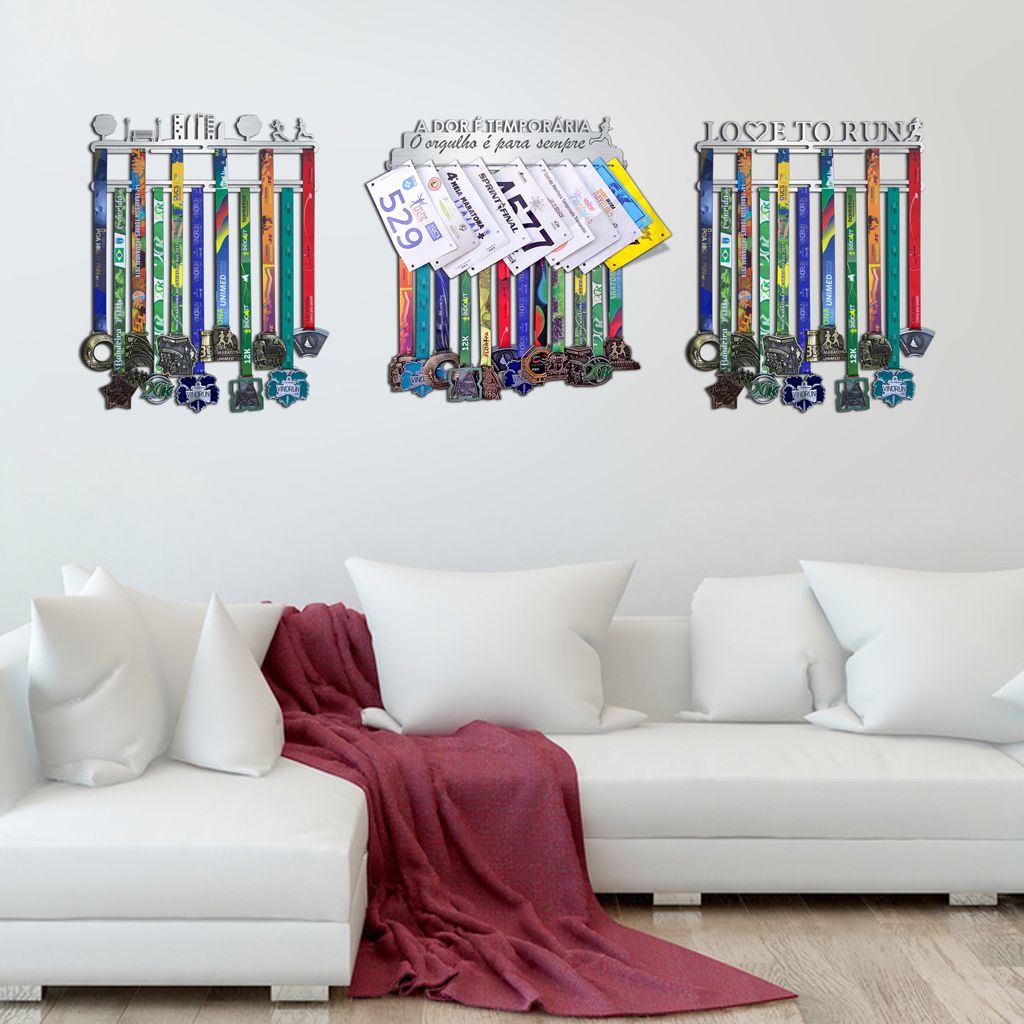 Porta Medalhas e Números de Peito Corrida
