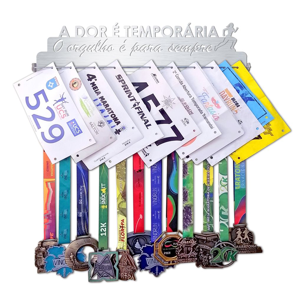 Porta Medalhas e Números de Peito Corrida