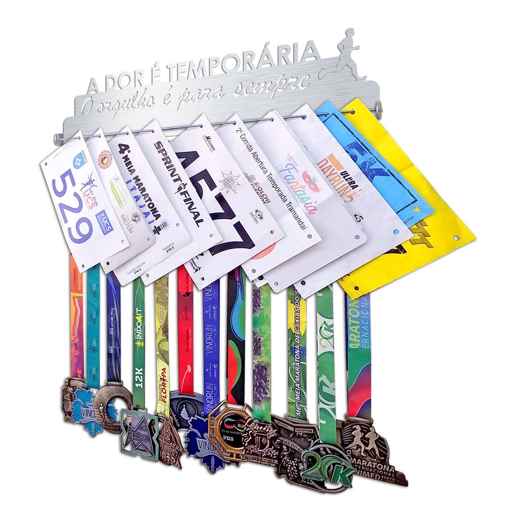 Porta Medalhas e Números de Peito Corrida