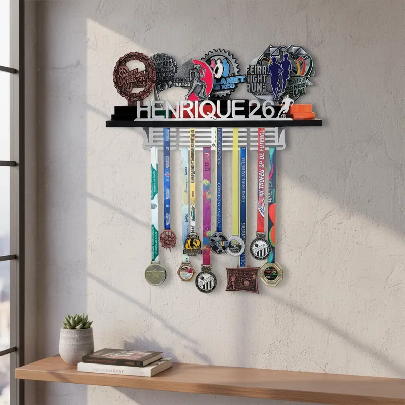Porta Troféus e Medalhas Personalizado Com o Nome