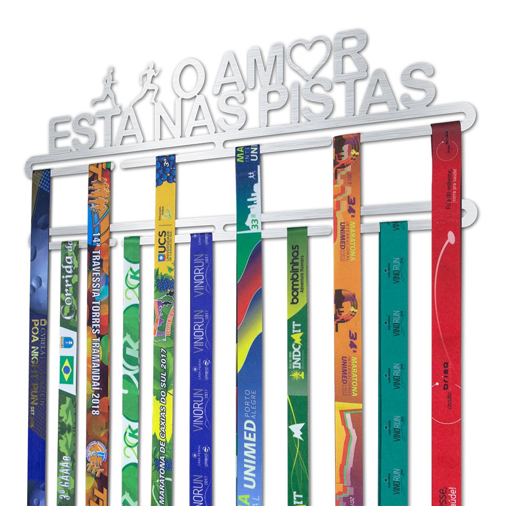 Porta Medalhas Corrida - O Amor Esta nas Pistas