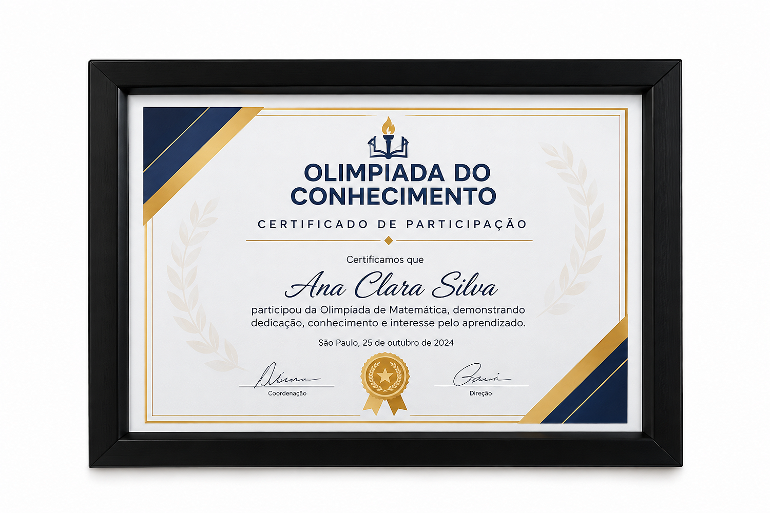 Porta Cerificados Olimpíadas do Conhecimento
