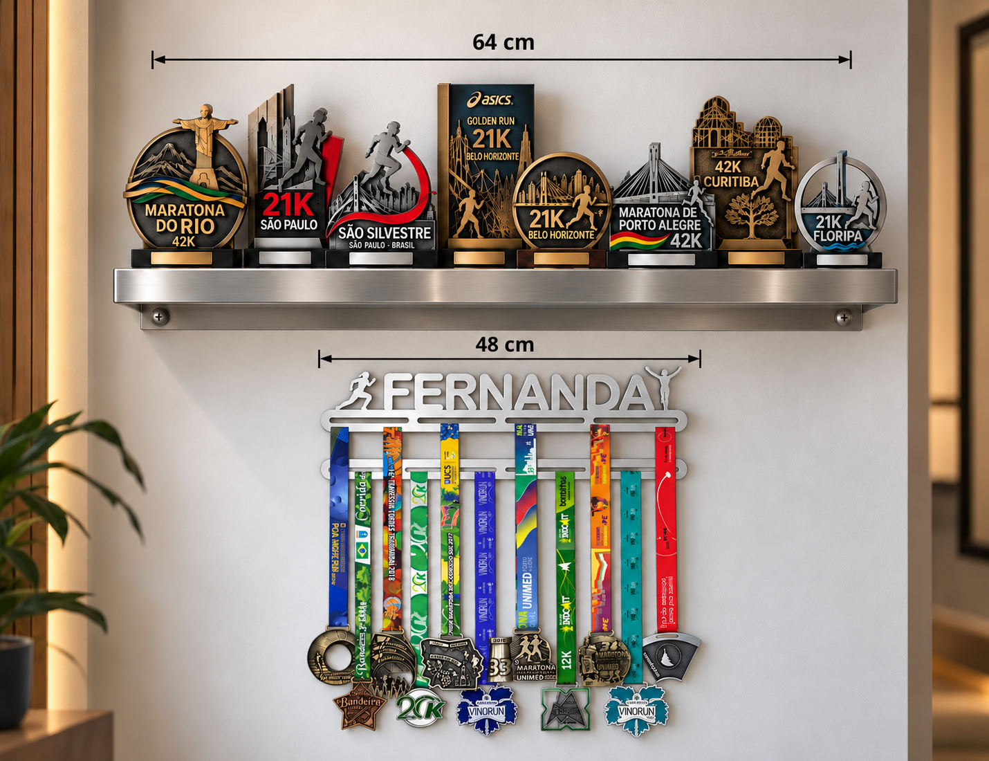 Suporte para Troféus em Inox Escovado