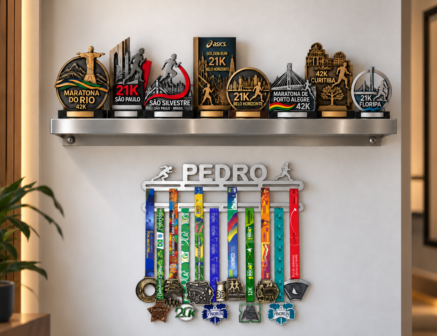 Suporte para Troféus em Inox Escovado
