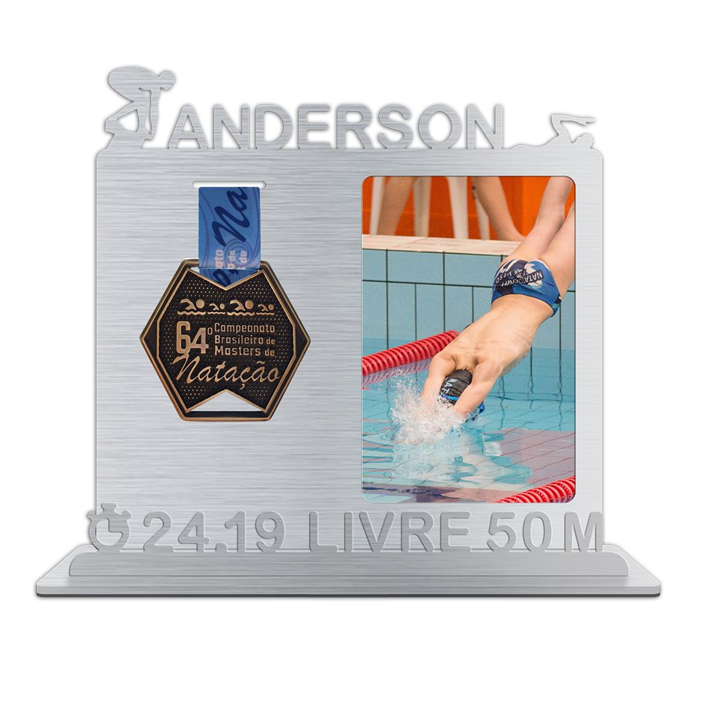 Porta Medalha e Foto Personalizado Com o Nome