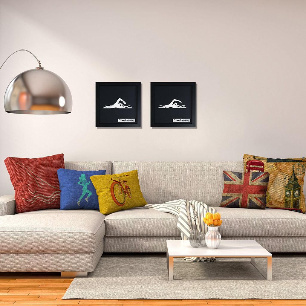 Quadro Decorativo de Natação Personalizado