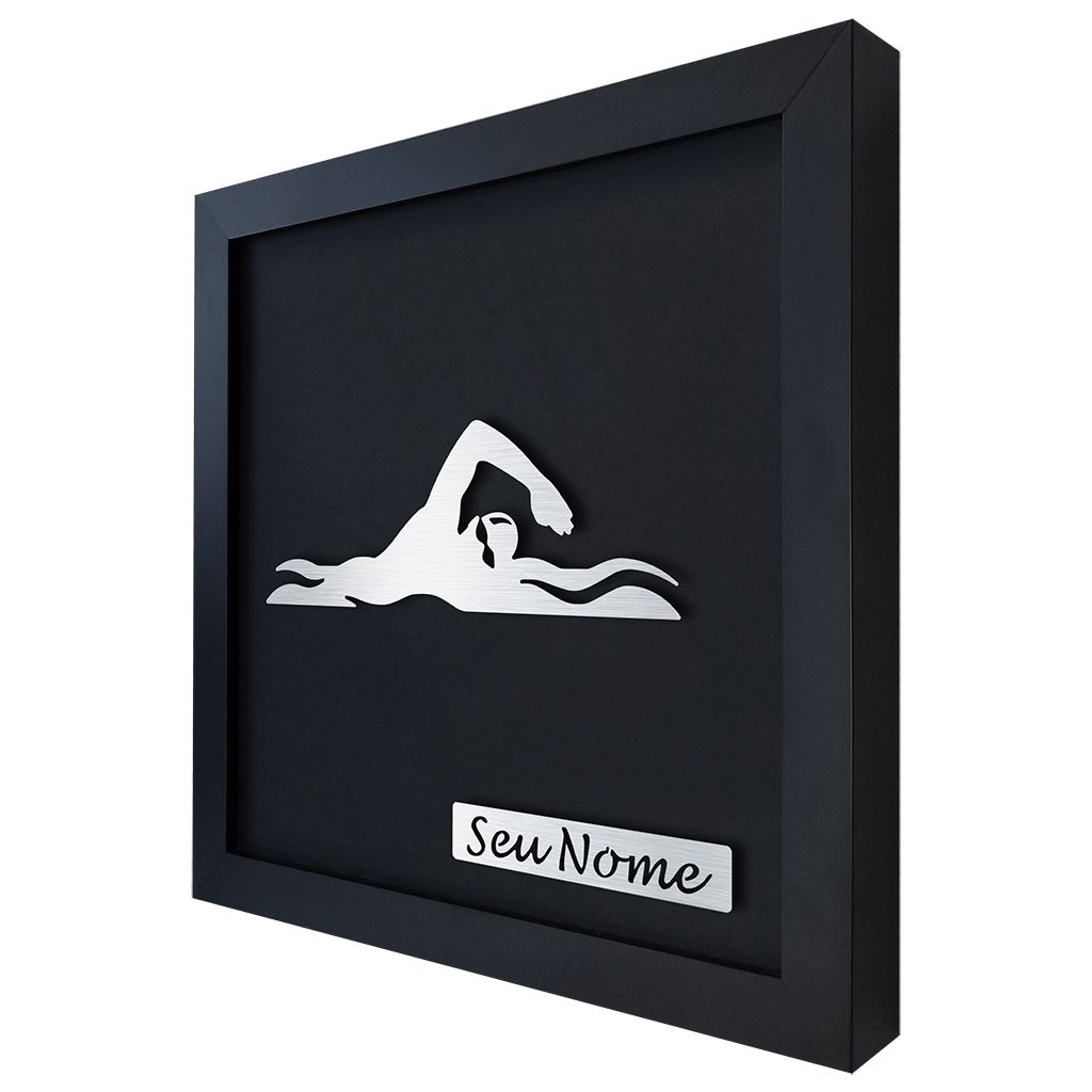 Quadro Decorativo de Natação Personalizado