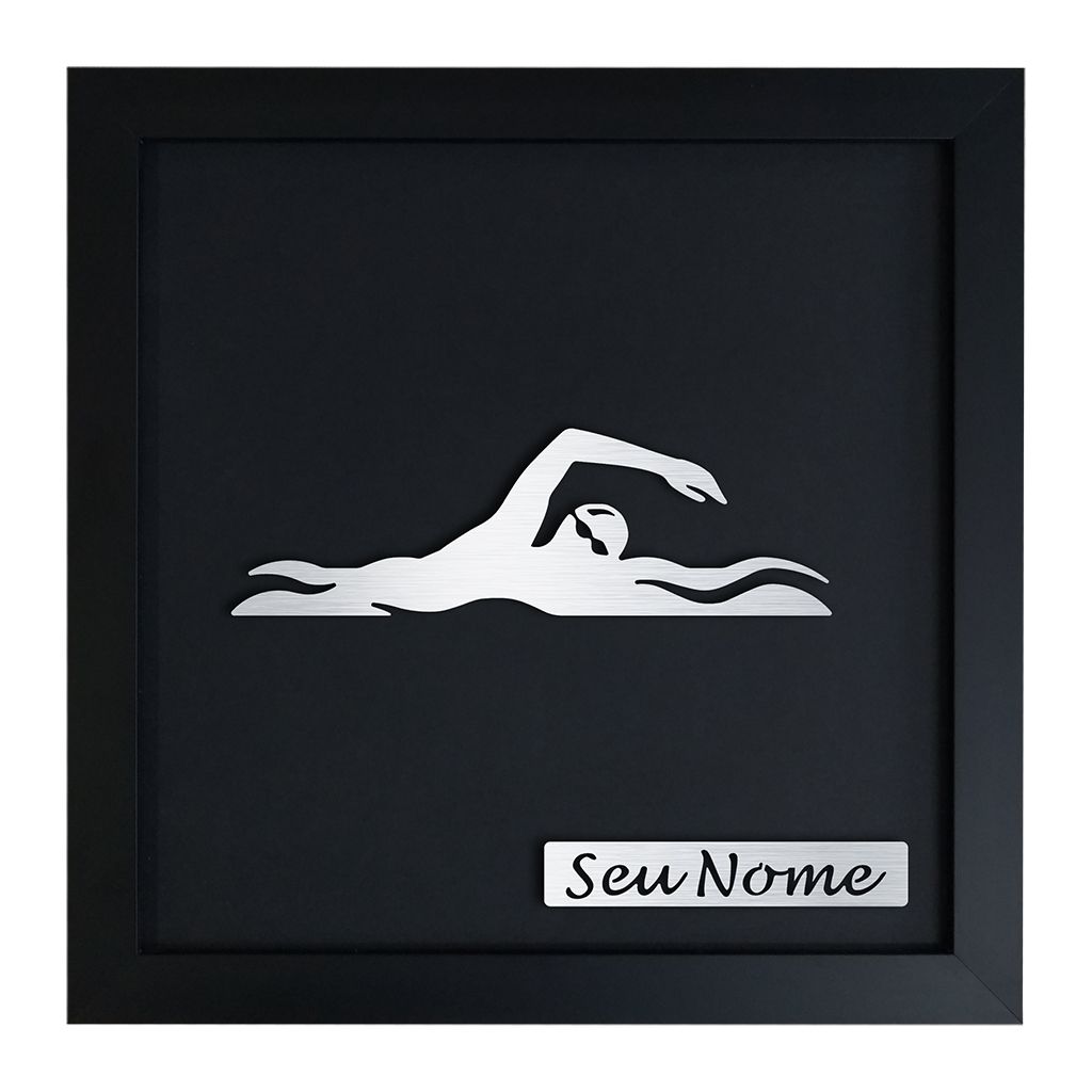Quadro Decorativo de Natação Personalizado