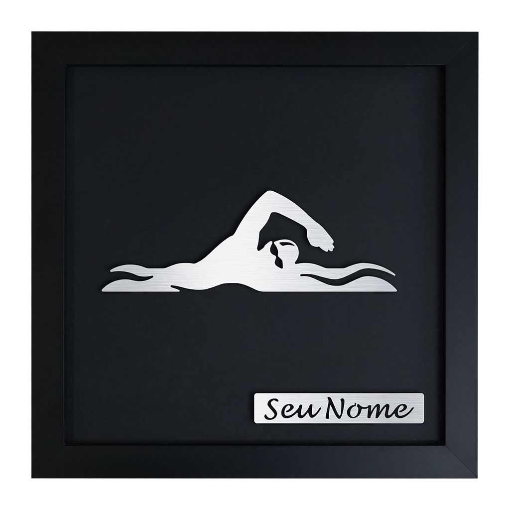 Quadro Decorativo de Natação Personalizado