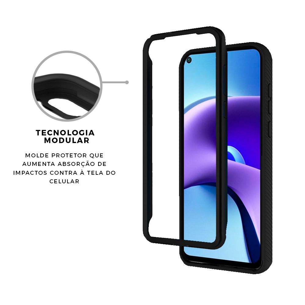 Capa para Xiaomi Redmi Note 9T - Stronger Preta - Gshield