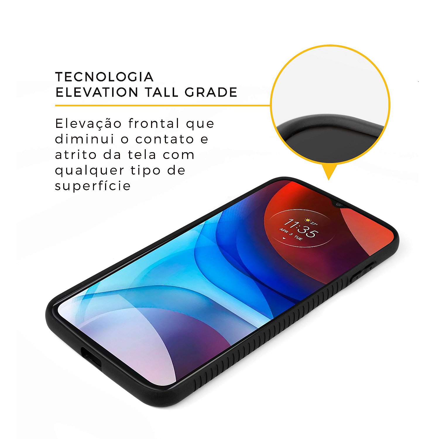 Capa para Motorola Moto E7 Power - Stronger Preta - Gshield