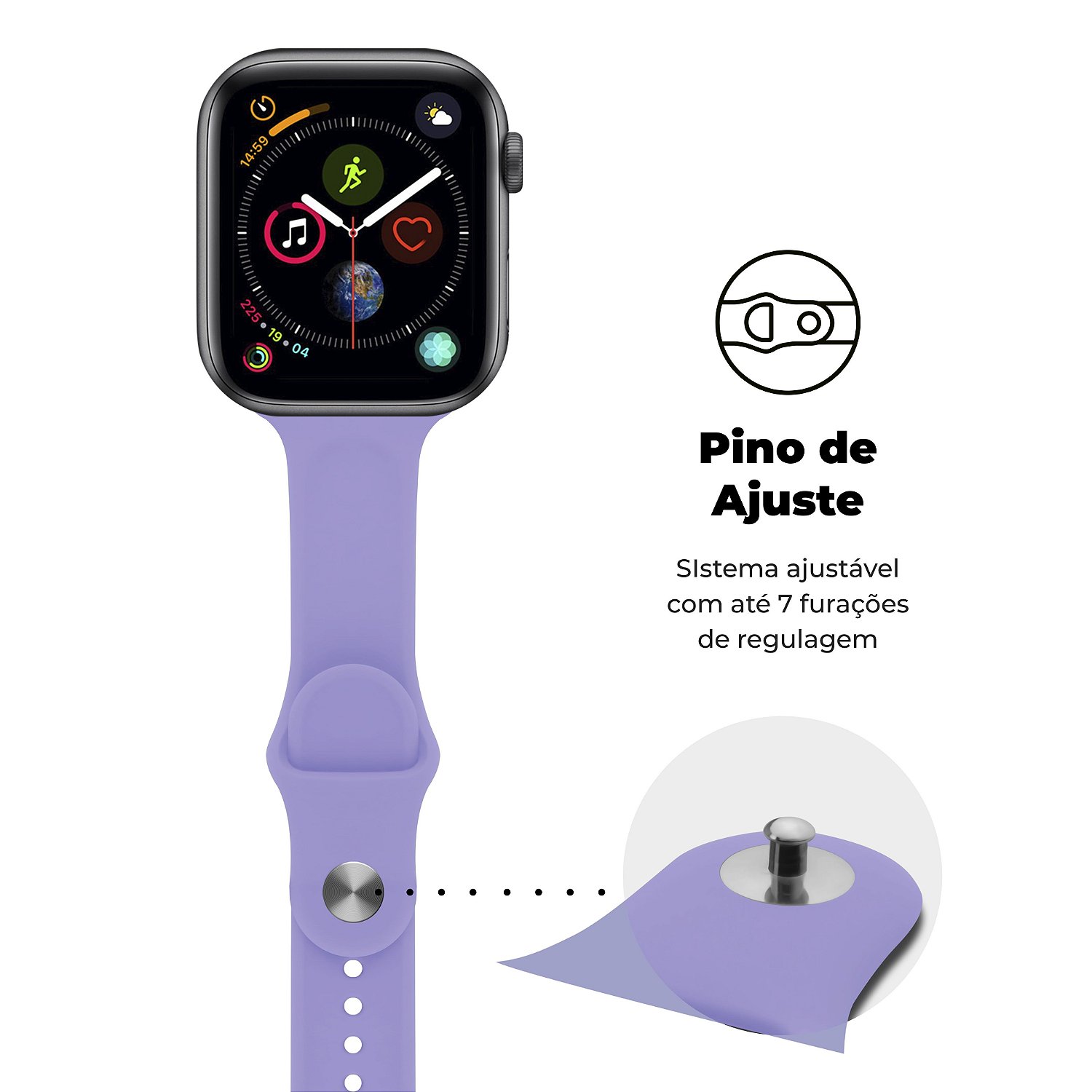 Pulseira para Apple Watch 38 / 40 / 41MM Ultra Fit - Lavanda - Gshield - foto 3