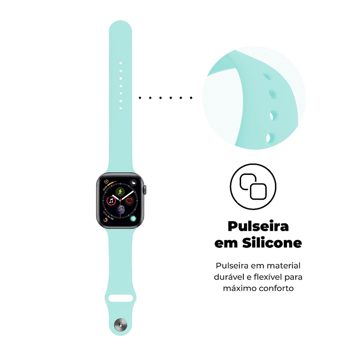 Pulseira para Apple Watch 38 / 40 / 41MM Ultra Fit - Verde Agua - Gshield - foto 2
