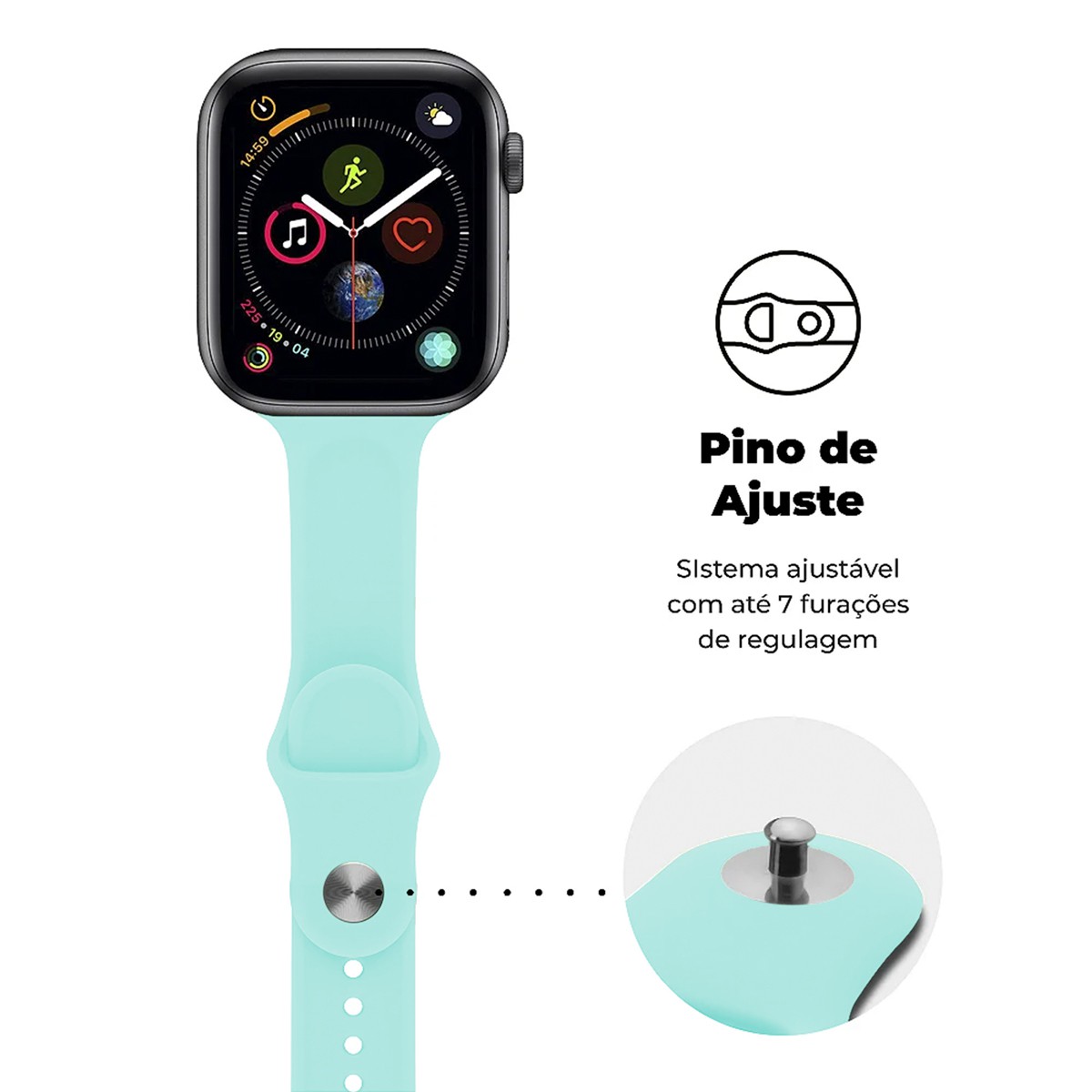 Pulseira para Apple Watch 38 / 40 / 41MM Ultra Fit - Verde Agua - Gshield - foto 3