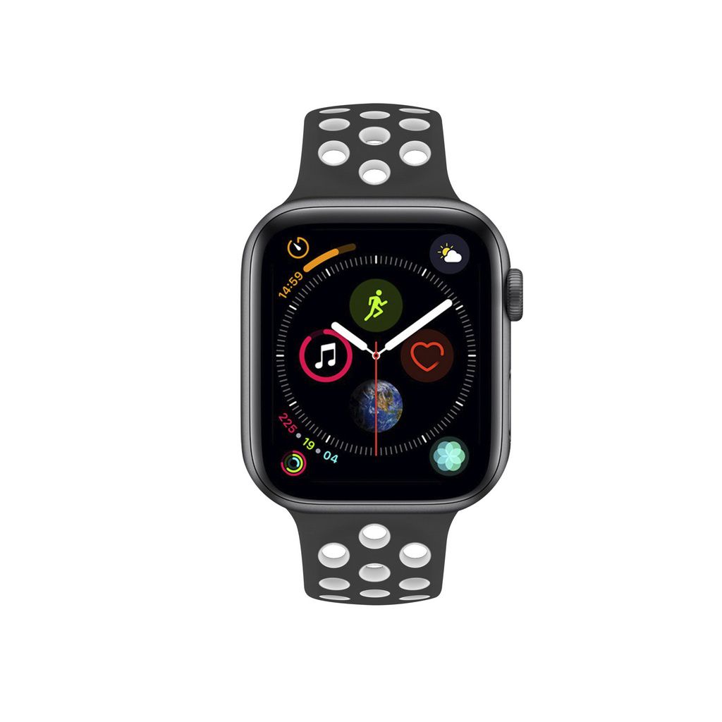 Pulseira para Apple Watch 38 / 40 / 41MM - Armor Running - Preto e Branco- Gshield