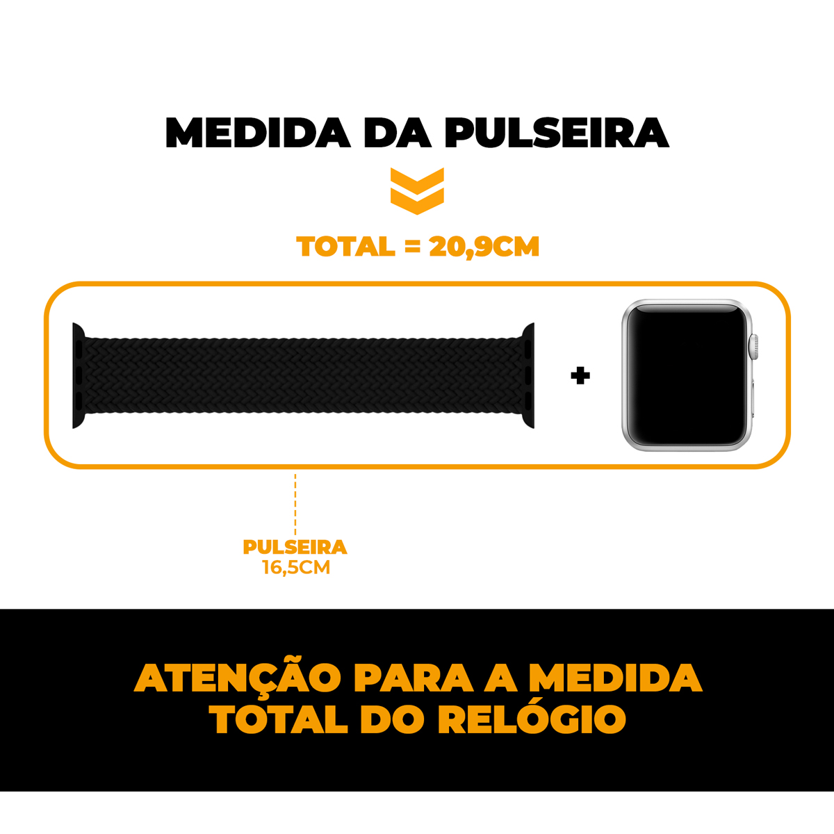Pulseira para Apple Watch 42 / 44 / 45 / 49MM Armor Loop - Preta - Gshield