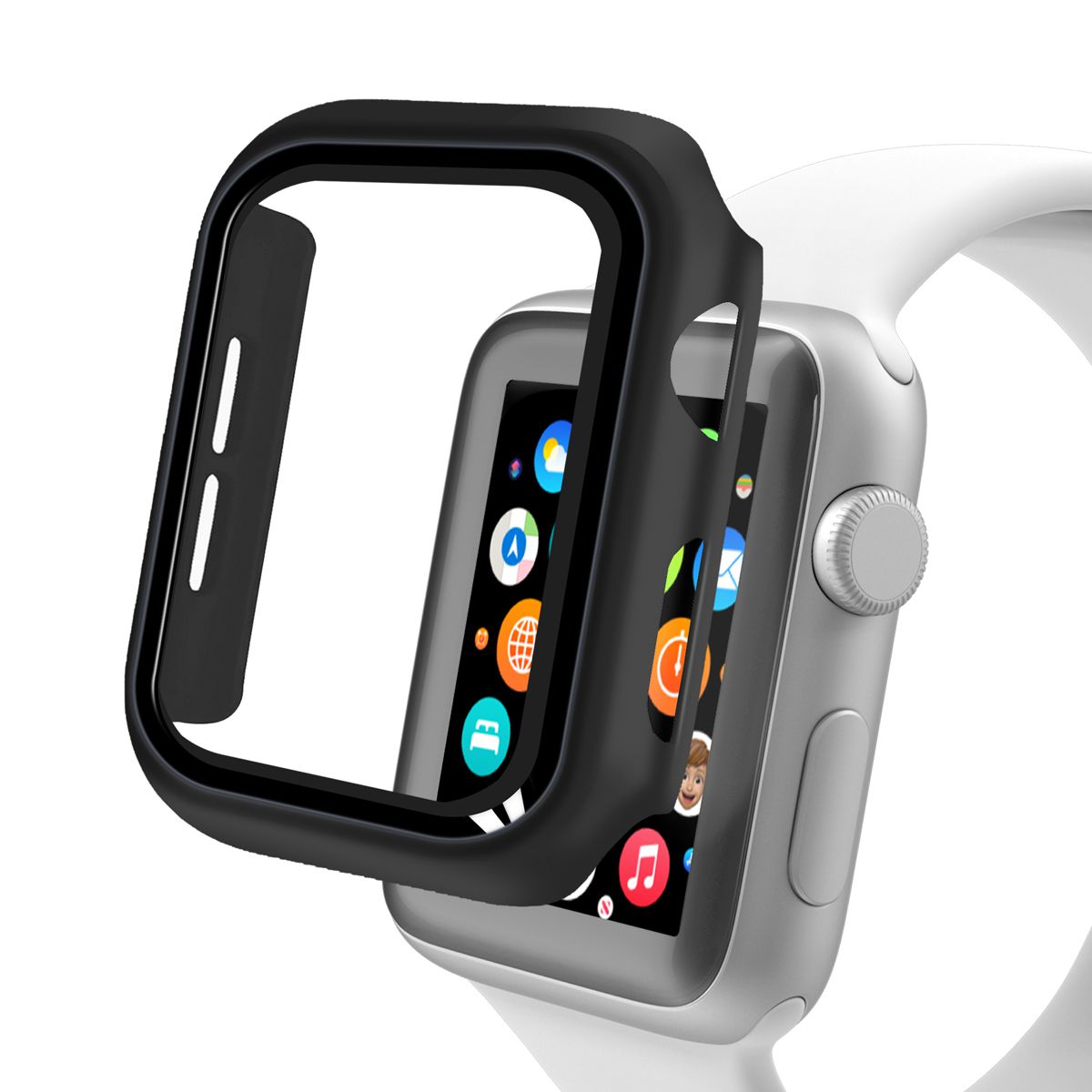 Case para Apple Watch 42MM (Series 1/2/3) - Armor - acompanha película integrada na case - Preta - Gshield