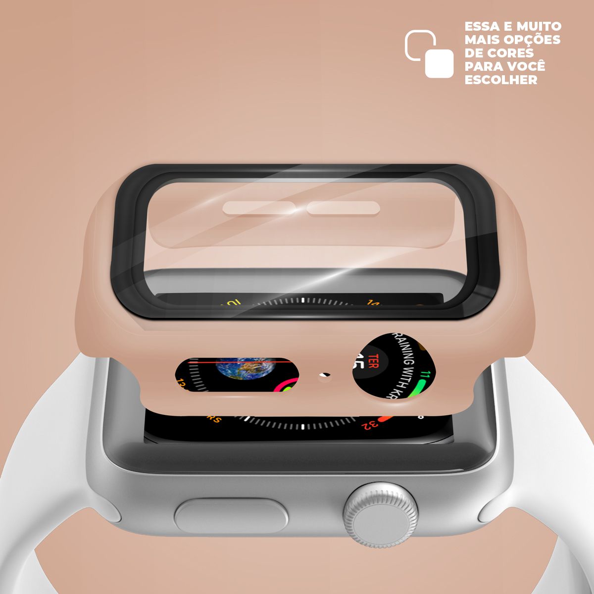 Case para Apple Watch 42MM (Series 1/2/3) - Armor - acompanha película integrada na case - Rosa - Gshield - foto 2