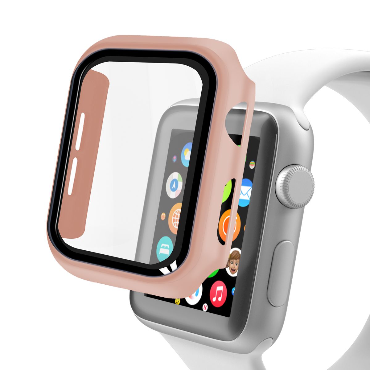Case para Apple Watch 44MM (Series 5/6/ SE 1ª geração/ SE 2ª geração) - Armor - acompanha película integrada na case - Rosa - Gshield