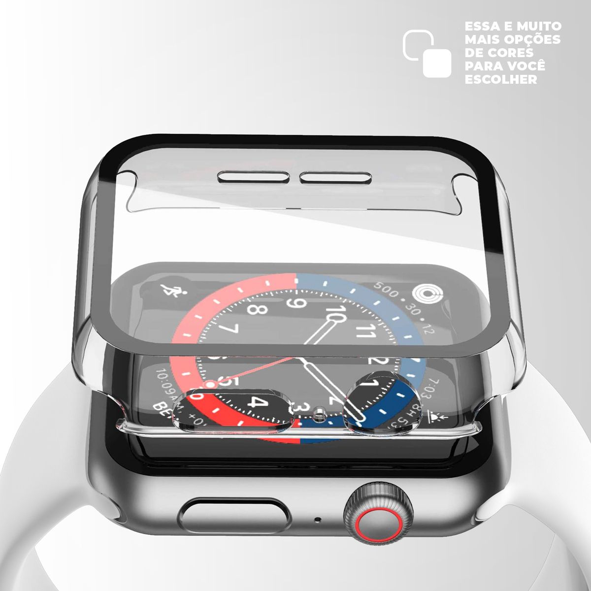 Case para Apple Watch 42MM (Series 1/2/3) - Armor - acompanha película integrada na case - Transparente - Gshield