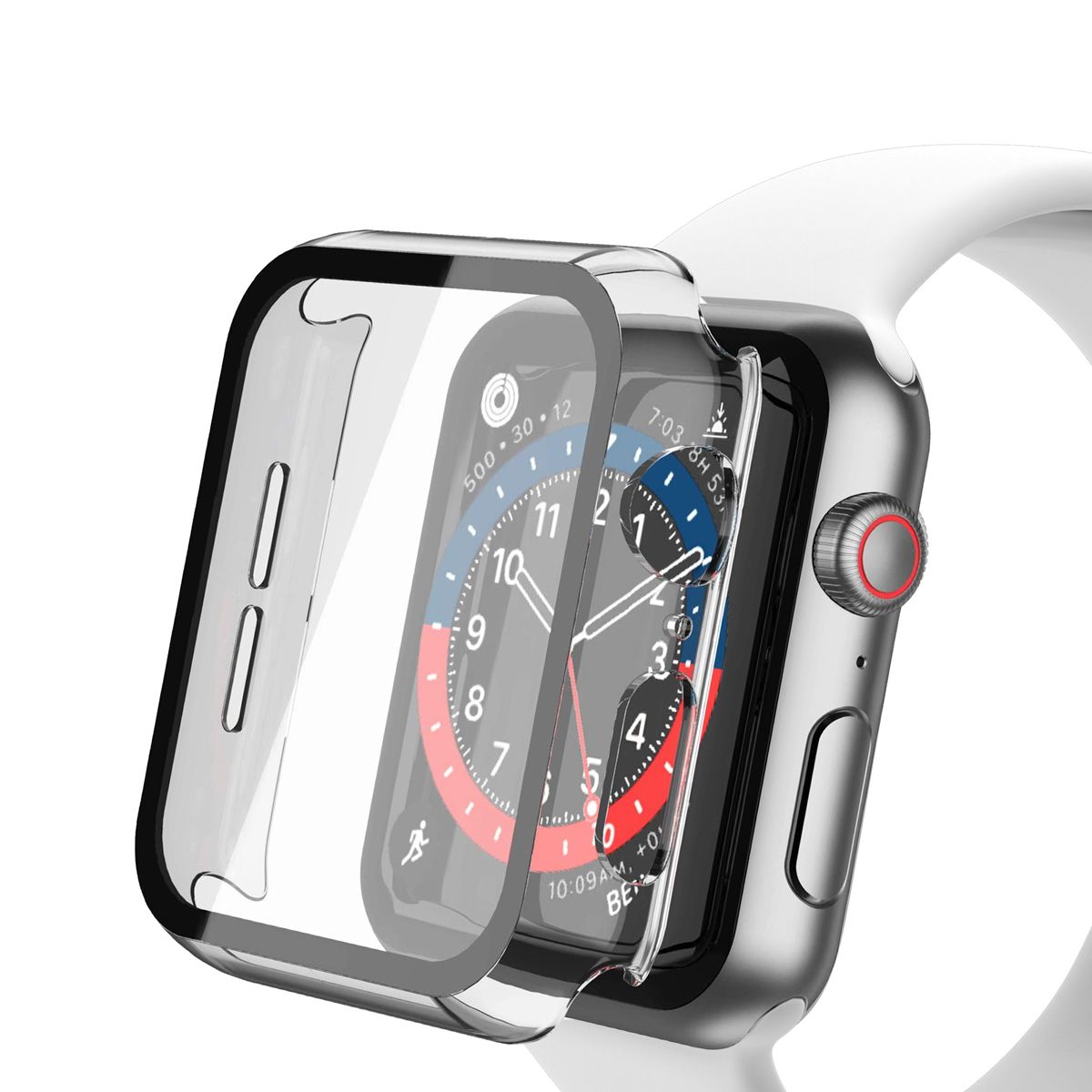 Case para Apple Watch 44MM (Series 5/ 6/ SE 1ª geração/ SE 2ª geração) - Armor - acompanha película integrada na case - Transparente - Gshield