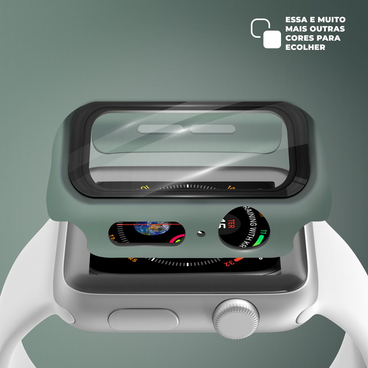 Case para Apple Watch 38MM (Series 1/2/3) - Armor - acompanha película integrada na case - Verde - Gshield - foto 4