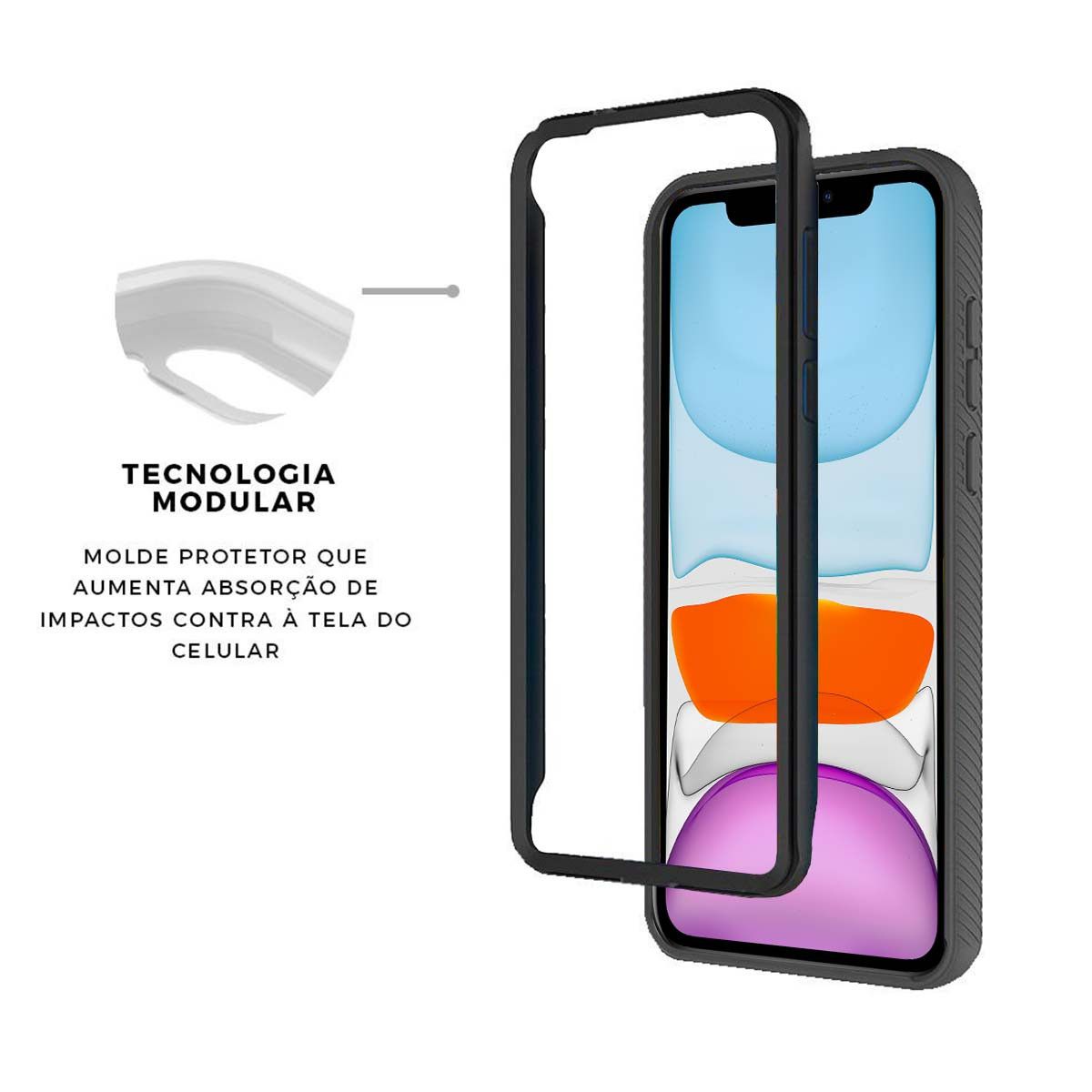Capa para iPhone 11 - Stronger Preta - Gshield - foto 6