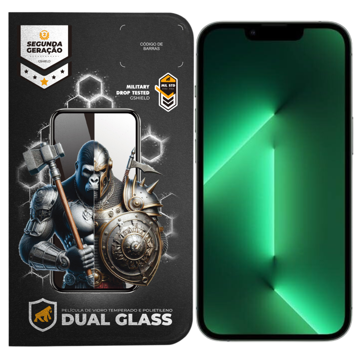 Película para iPhone 13 - Dual Glass Preta - Gshield