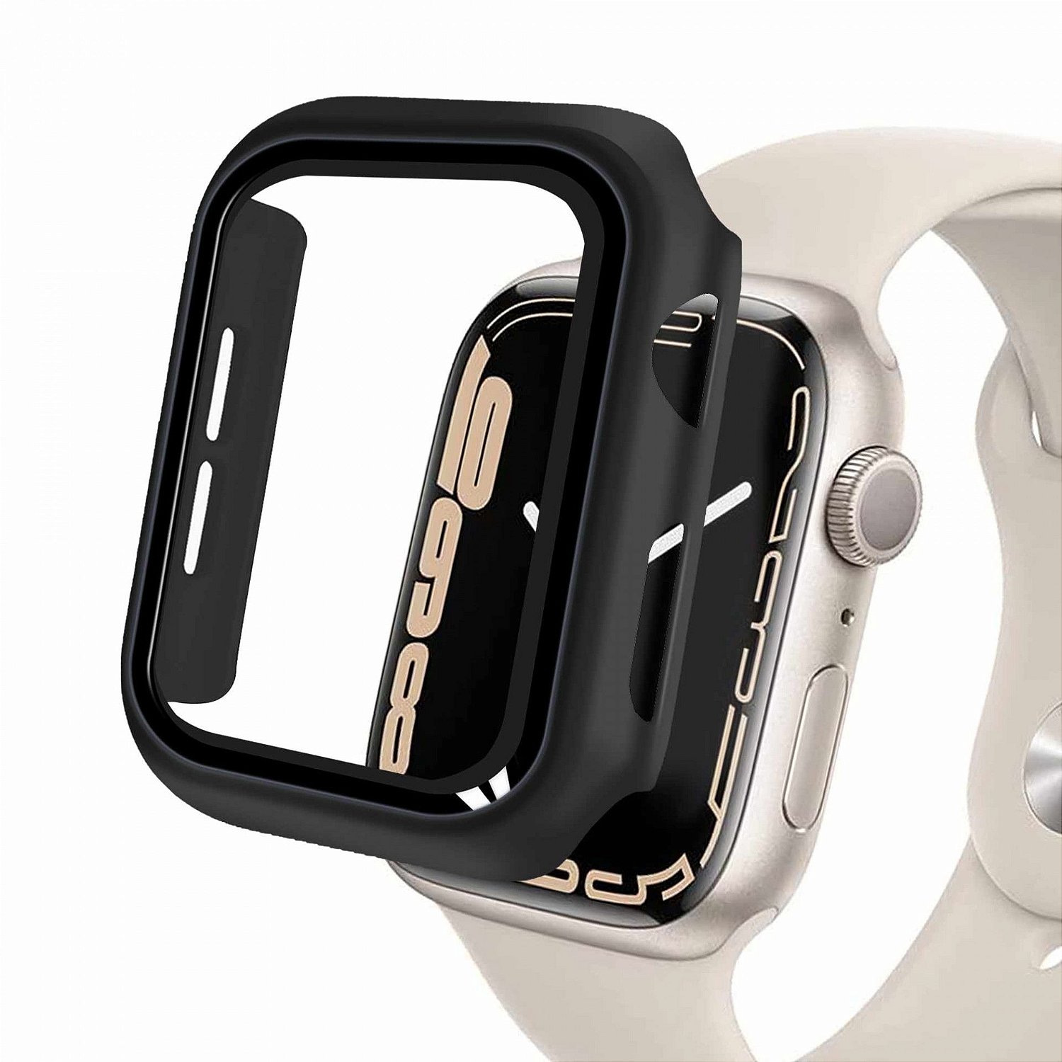 Case para Apple Watch 45MM (Series 7/8/9) - Armor - acompanha película integrada na case - Preta - Gshield