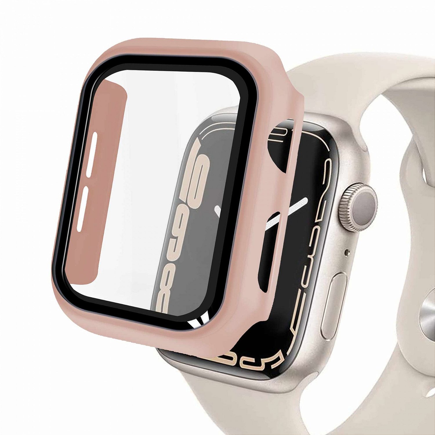 Case para Apple Watch 41MM (Series 7/8/9) - Armor - acompanha película integrada na case - Rosa - Gshield