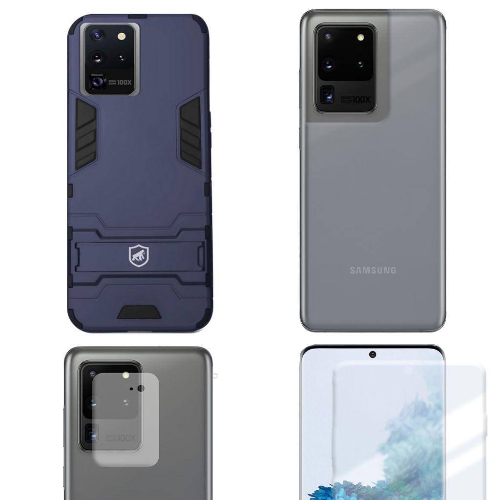 Película de Nano Gel + Câmera + Nano Traseira + Capa Armor para Samsung Galaxy S20 Ultra - Gshield