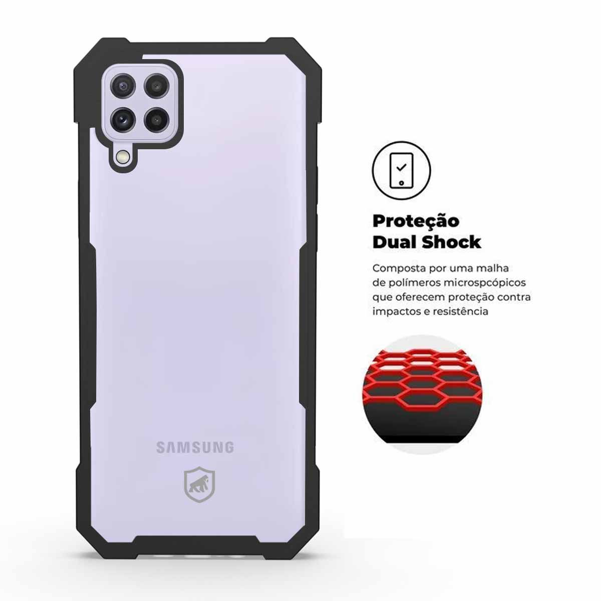 Capa para Samsung Galaxy M32 4G / A22 4G - Dual Shock X - Gshield