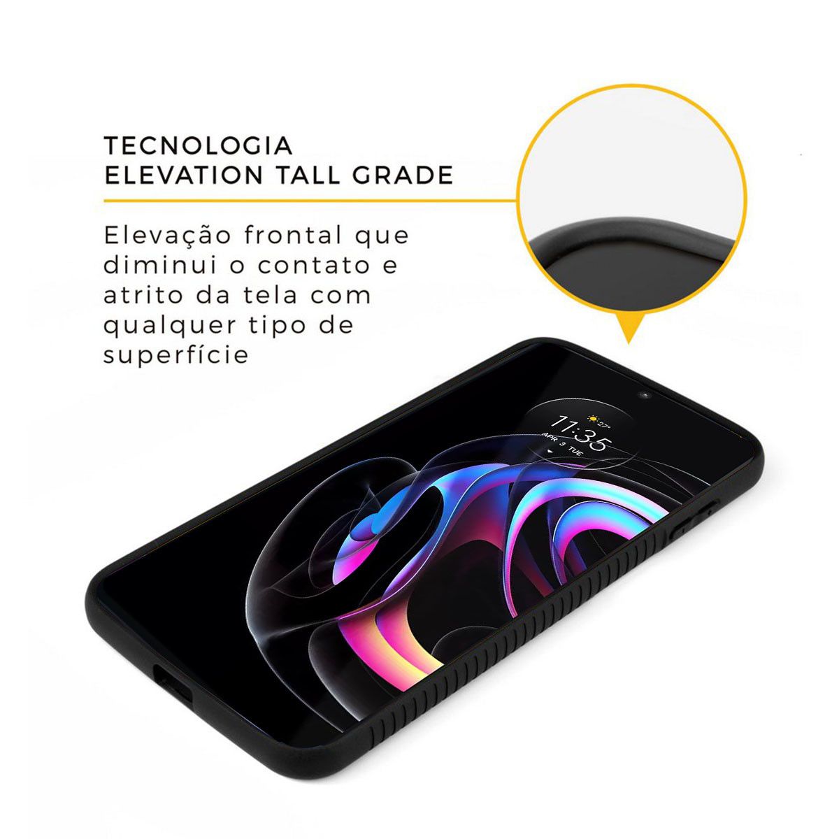 Capa para Motorola Moto Edge 20 Pro - Stronger Preta - Gshield