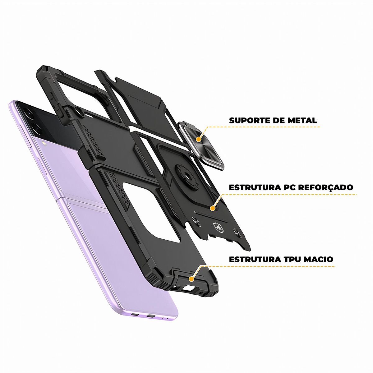 Capa para Samsung Galaxy Z Flip 3 - Thunder - Gshield