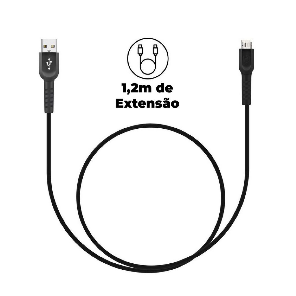 Kit Carregador Turbo Triplo e Cabo Dual Shock Micro USB V8 - Gshield - foto 3