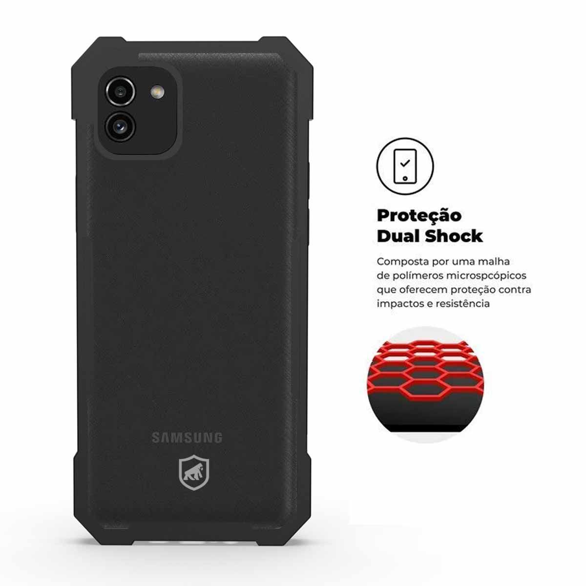 Capa para Samsung Galaxy A03 - Dual Shock X - Gshield