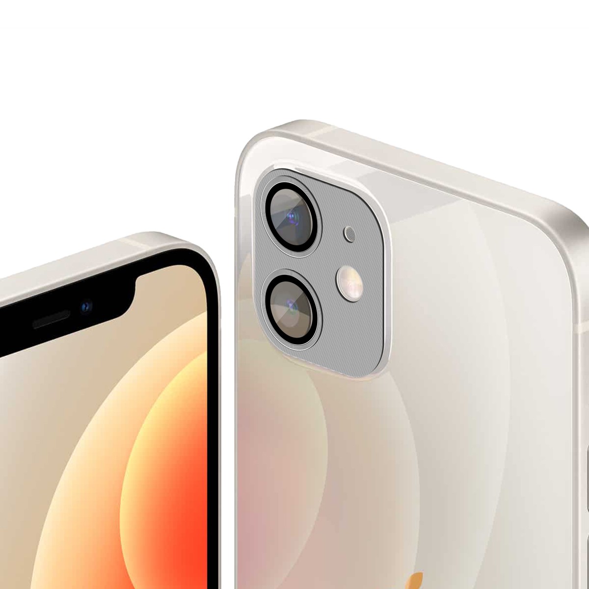 Protetor de Lente de Câmera de Alumínio para iPhone 12 - Prata - Gshield