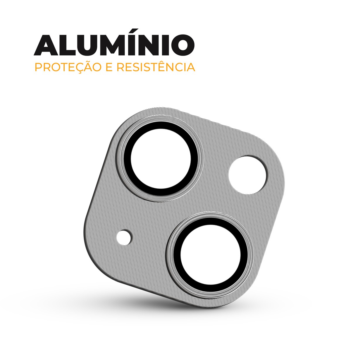 Protetor de Lente de Câmera de Alumínio para iPhone 13 Mini - Prata - Gshield