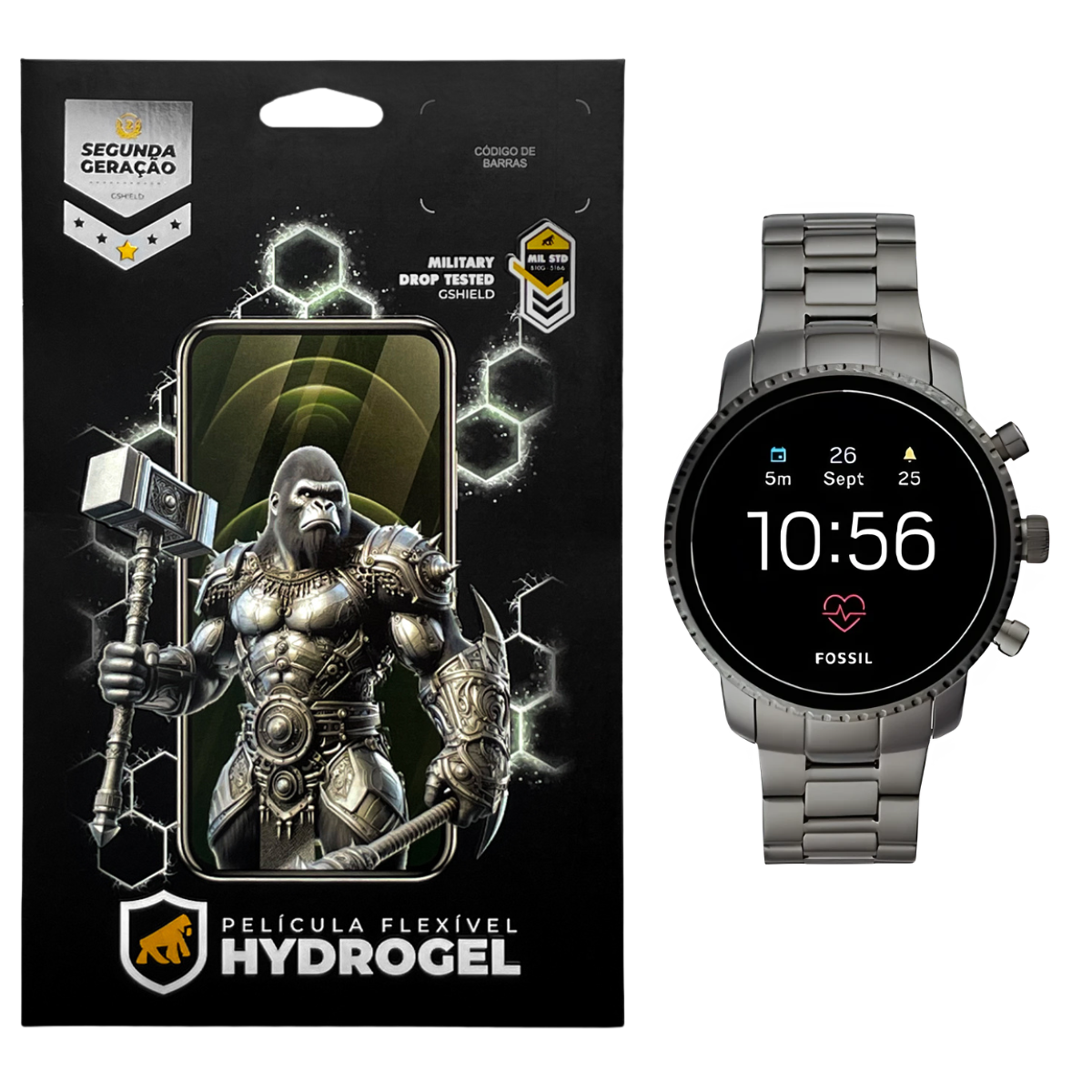 Película para Fossil Q Explorist HR Gen 4 - Hydrogel HD 6 Unidades - Gshield