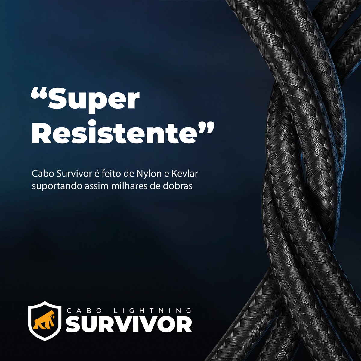 Cabo Survivor para Lightning / USB 1,5m - Gshield - foto 4