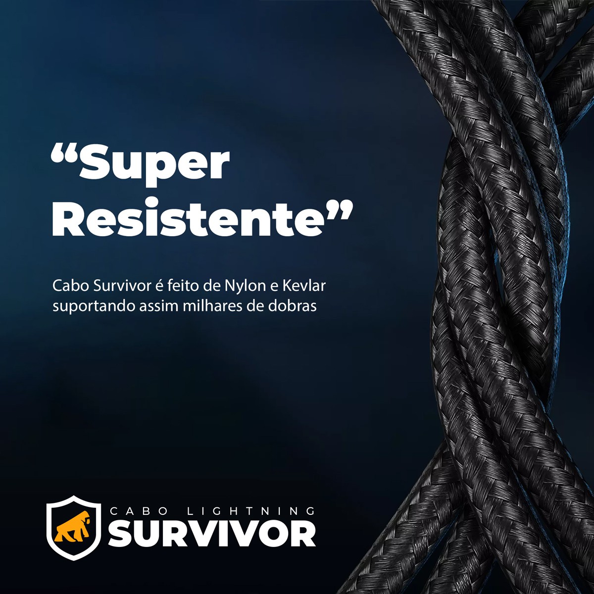 Cabo Survivor para Lightning / Tipo C - 1,5m - Gshield - foto 4