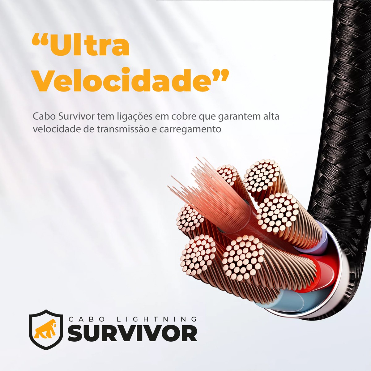 Cabo Survivor para Lightning / Tipo C - 1,5m - Gshield - foto 5